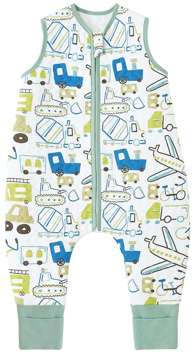 Detalle de Chilsuessy Baby Schlafsack mit Füßen 1 Tog (Cartoon), unwattiert aus Baumwolle – 80 cm für 90–100 cm Körperhöhe