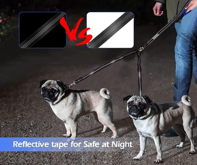 Thumbnail 6 de Kelivi Double Dog Lead Coupler (No Tangle 360° swivel) – heavy-duty adjustable bungee double leash for two dogs