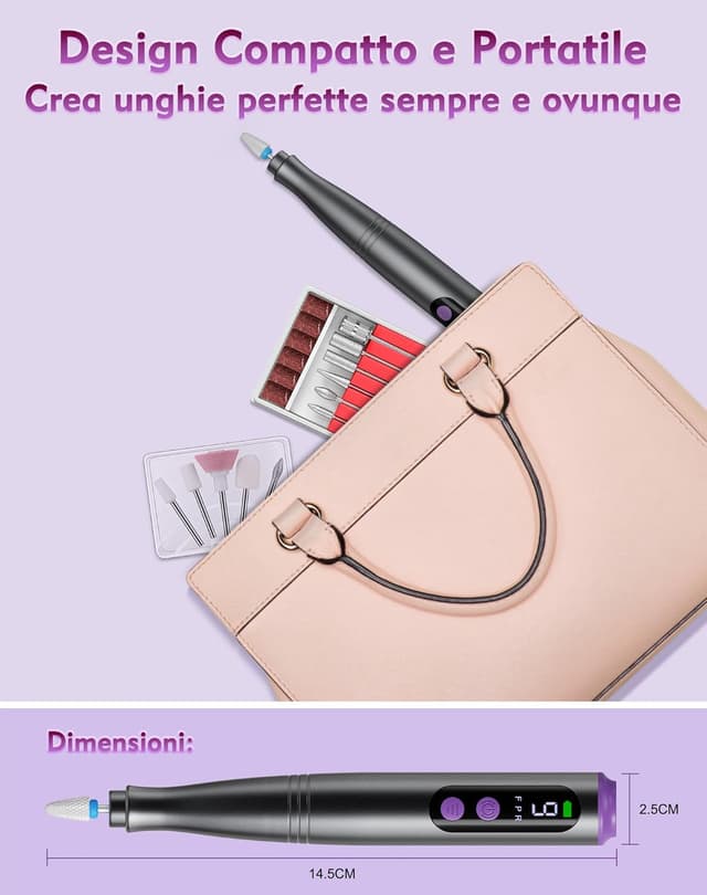 Detalle de Fofile Fresa per unghie 20000 giri/min 12 in 1