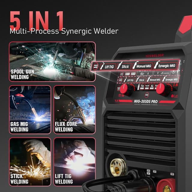 Detalle de YESWELDER MIG-205DS PRO 200A MIG Welder