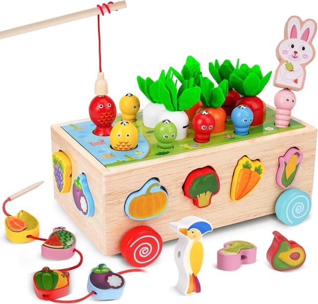 Detalle de Goffii Montessori Spielzeug 8-in-1 Holzset