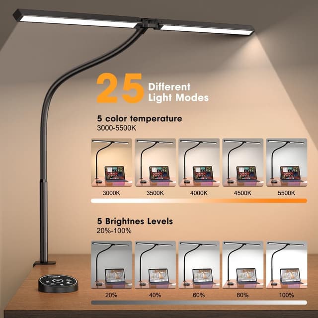 Thumbnail 2 de Pzloz LED Desk Lamp 24W for Office — eye-care