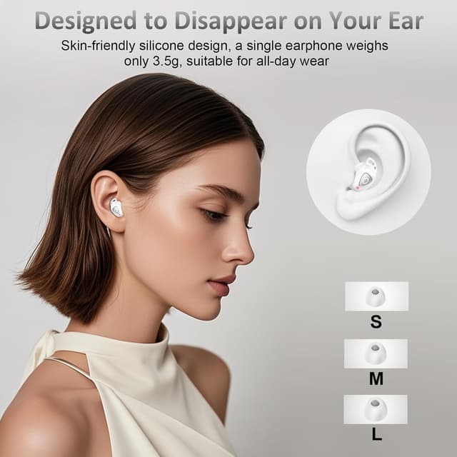 Thumbnail 6 de buwy Écouteurs Bluetooth sans fil 5.4 à design rotatif, graves et contrôle tactile