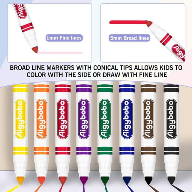 Thumbnail 2 de Aigybobo 200 Count Washable Markers Bulk