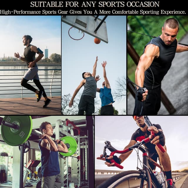 Detalle 2 de AMZSPORT canotta compression da uomo con supporto muscolare e rete traspirante