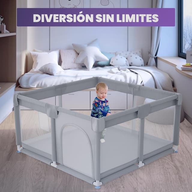 Thumbnail 6 de JUPPLIES Parque Infantil Bebe 120x120 Gris