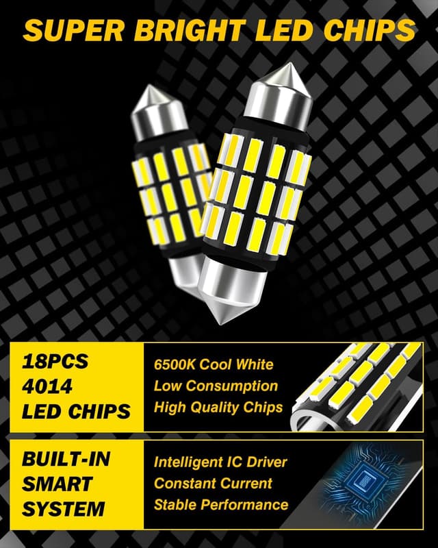 Thumbnail 6 de ANTEMOON 36mm Festoon C5W 6500K LED pour voiture