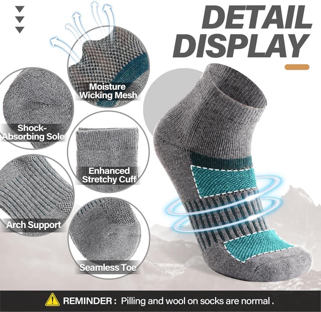 Detalle de MOSEY Kosy merino socks, 6 pairs