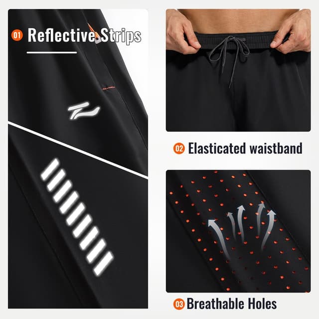 Detalle de LUWELL PRO Mens track pants with reflective strips