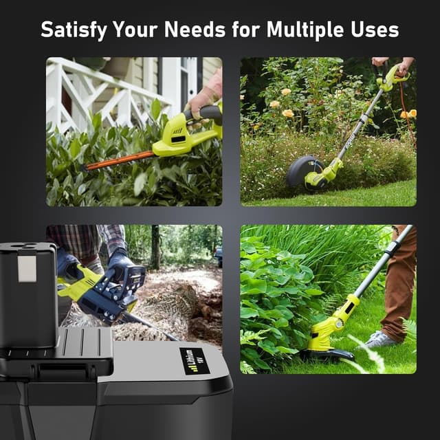 Thumbnail 6 de 2× 18V 8,0Ah Lithium-Akkus für Ryobi ONE+ (LED-Anzeige) – passend zu RB18L40/RB18L25 u. a.