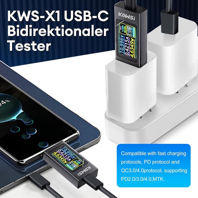 Detalle de Heemol USB Tester 3.3 bis 40 V USB C