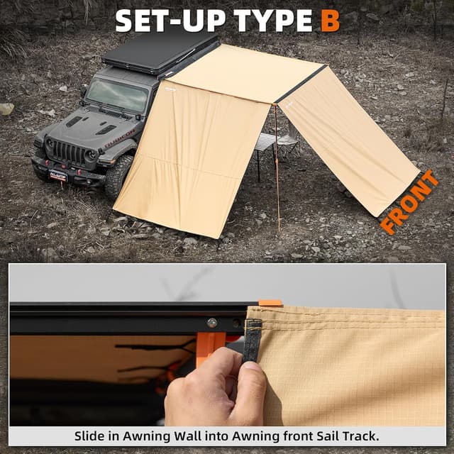 Thumbnail 3 de ALL-TOP Awning Wall 8.2ft x 8.5ft 🏕
