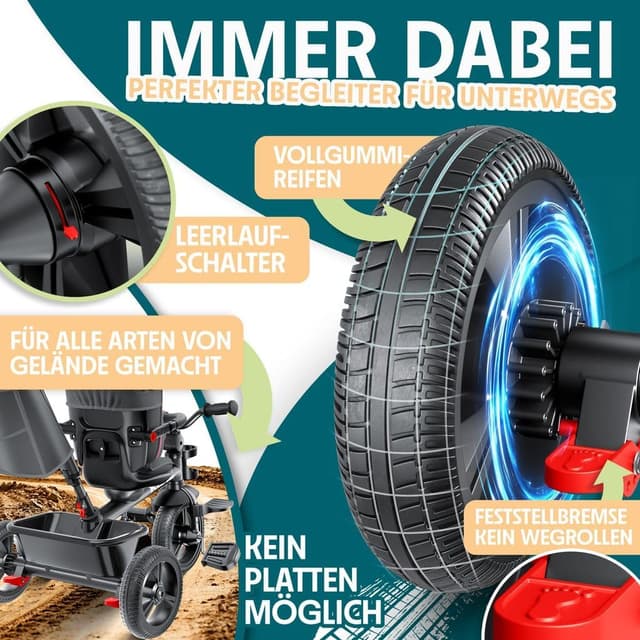 Thumbnail 5 de KIDIZ Dreirad 6in1 Kinderdreirad ab 9 Monaten