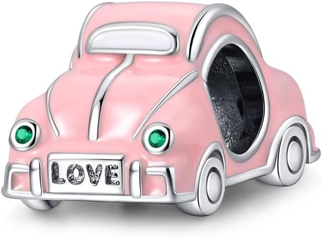 Detalle de KUNSIR Charm-Anhänger aus 925 Sterling Silber mit Zirkonia – kompatibel mit europäischen Armband- und Ketten-Charms (C16)