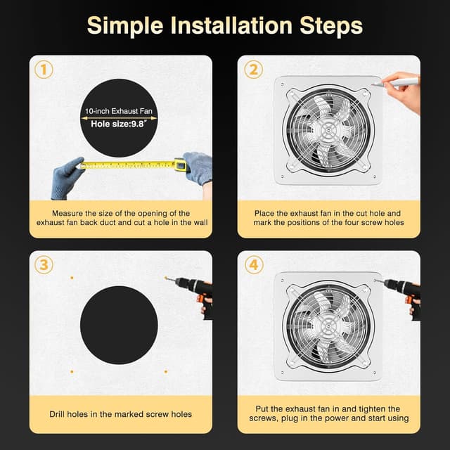 Thumbnail 3 de FanGoFast 250mm Abluftventilator 1680 m³/h