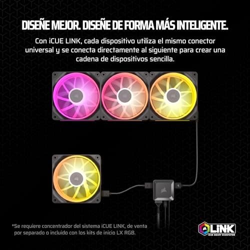 Detalle 1 de CORSAIR iCUE Link LX120 RGB ventilador 120 mm
