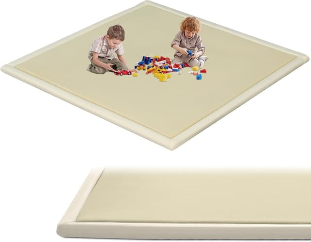 Detalle de SUNYRISY Baby Play Mat (3.5cm thick) 180 x 200 cm – foldable, non-slip foam rug for crawling & play, beige