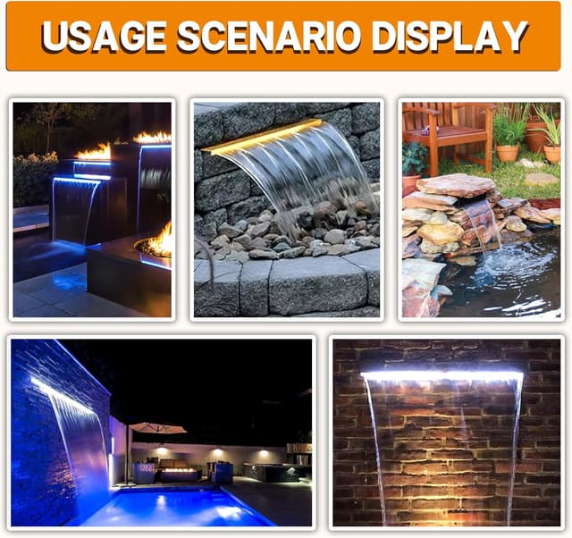 Thumbnail 4 de LONGRUNNEW Teich Wasserfallklingen Set