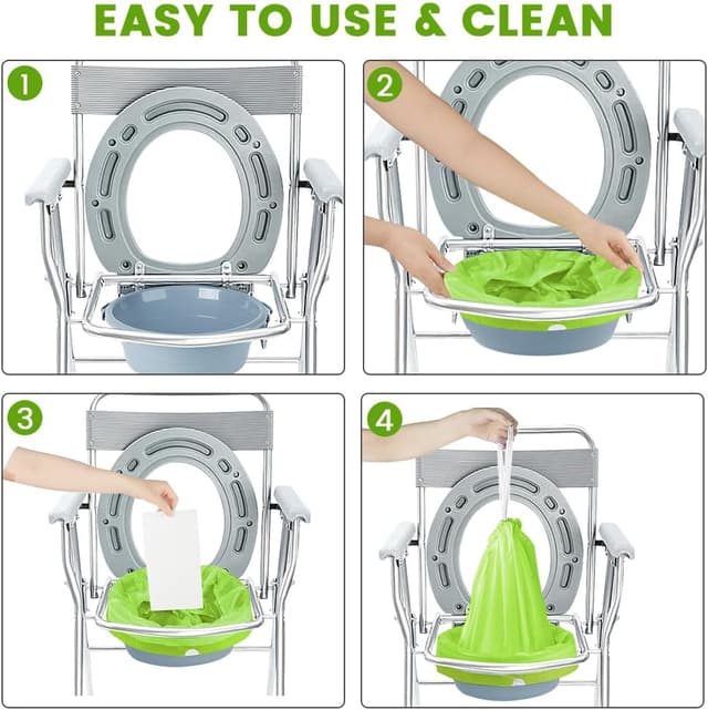 Detalle 2 de ACWOO Sac Hygiénique Chaise Percée 50Pcs 53x40cm