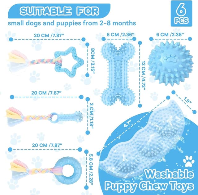 Thumbnail 6 de Puppy chew toys 6 pack for teething