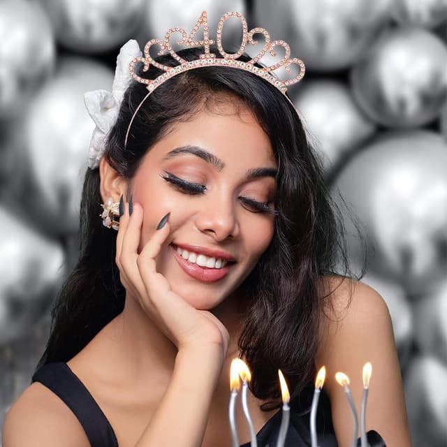 Detalle 2 de Dimetey 40th Birthday Sash Set for Women