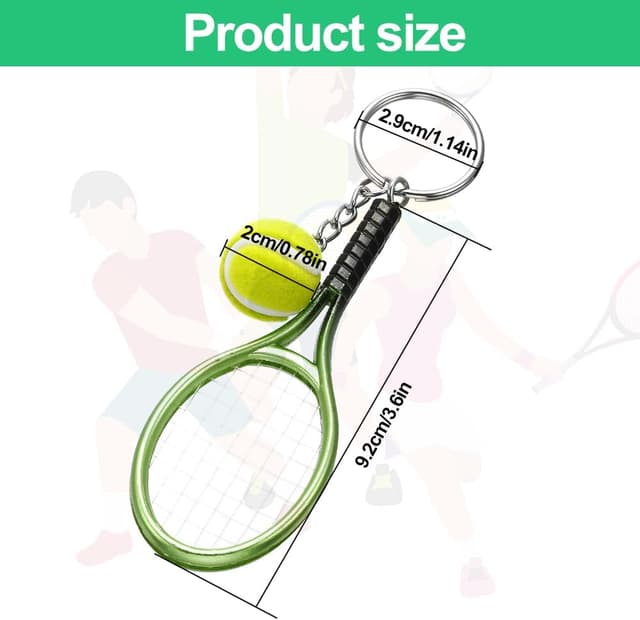 Thumbnail 6 de EQLEF Schlüsselanhänger Metall Tennis Schläger 1 Stück