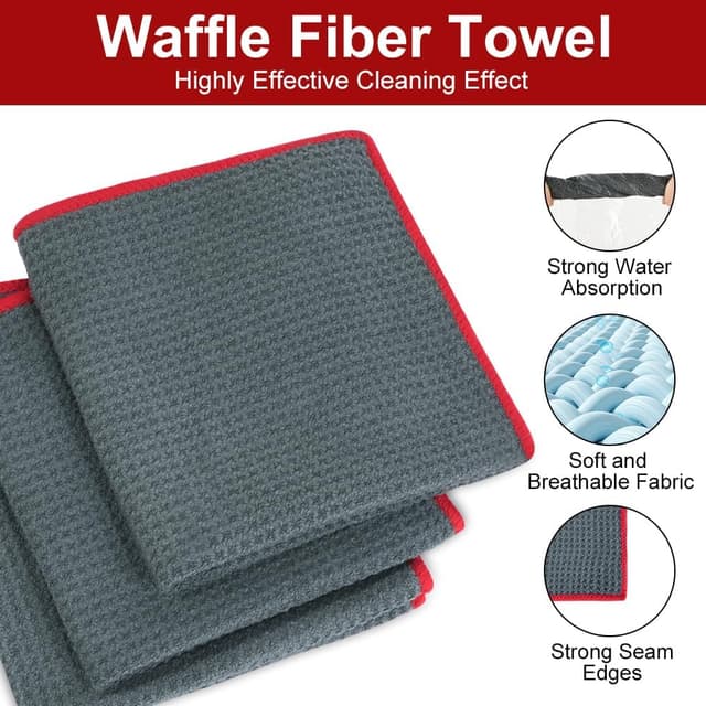 Thumbnail 2 de Adiwo Microfibre Cleaning Cloths 30x30cm, 400GSM 🧽