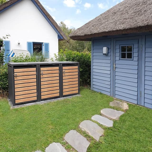 Detalle 2 de Metzler Mülltonnenbox 3er 240L