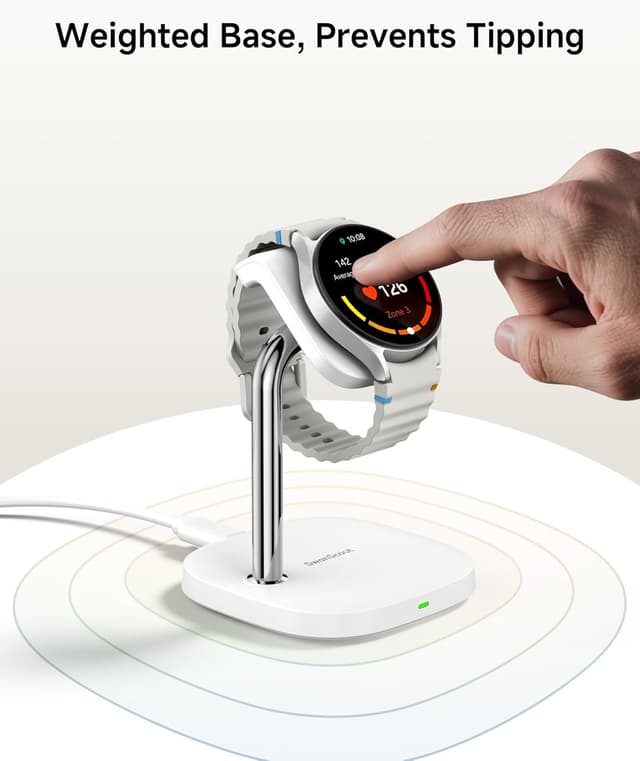 Detalle de SwanScout 505S Charging Stand for Samsung Galaxy Watch (Fast Charging) – White