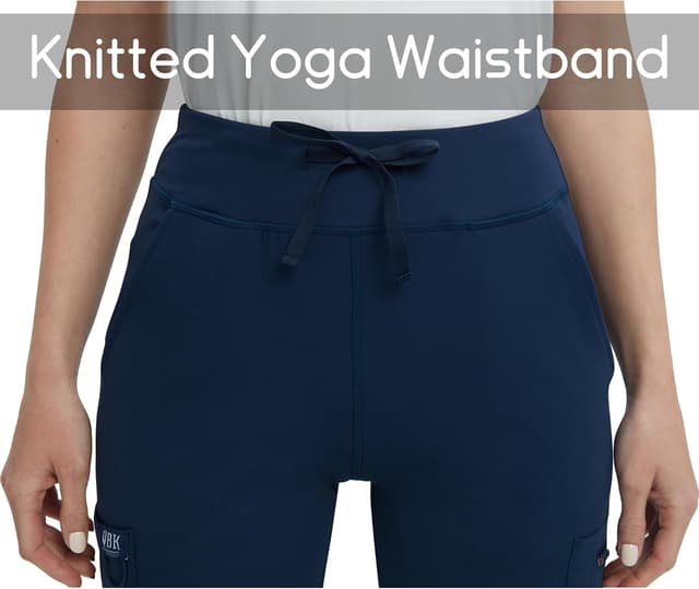 Detalle de Yoga scrub pants with knit waistband, QBK