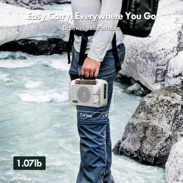 Thumbnail 6 de Audiocrazy Radio portatile AM/FM 1800 mAh