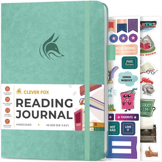 Imagen de Clever Fox Reading Journal A5 guided log en OfertitasTOP