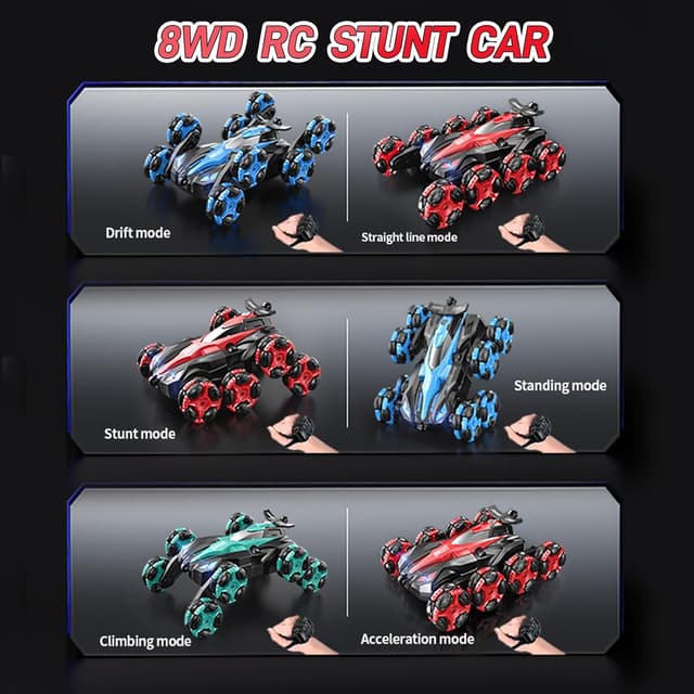 Thumbnail 2 de Warmiehomy 8WD RC Stunt Car 360° spins