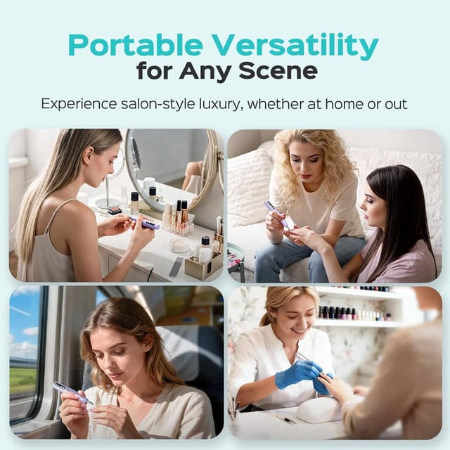 Thumbnail 6 de COSLUS C52 Cordless Electric Nail Drill with LED Display (Acrylic Gel, Powder) — Purple