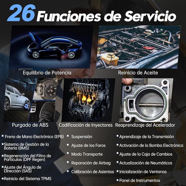 Detalle de XTOOL Anyscan A30M OBD2 diagnóstico 26 servicios