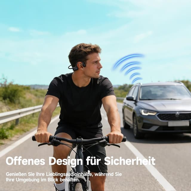 Detalle de sunvito Kopfhörer Schwimmen mit Knochenschall, Bluetooth 5.4, IPX8 und 8G Speicher