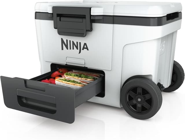 Detalle de Ninja FrostVault FB245EUWH glacière isotherme 42 L avec roues et Dry Zone (blanc nuage)