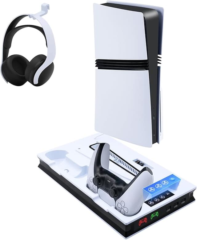 Detalle de Mcbazel Estación de Carga PS5 con Ventilador y USB