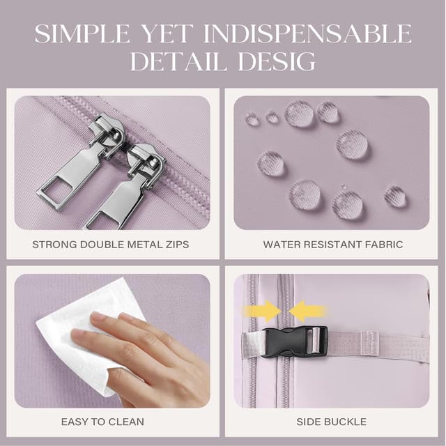 Thumbnail 6 de Hayayu Rucksack für Ryanair Handgepäck 40x30x20 mit Laptopfach – Diebstahlsichere Weekender-Tasche