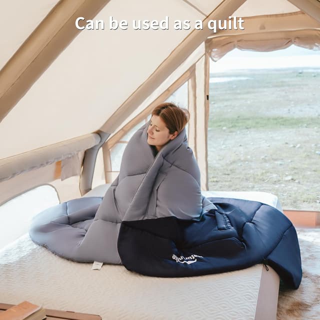 Detalle de Naturehike Sac de couchage Compact 3 saisons avec capuche (220 x 85 cm) + sac de compression