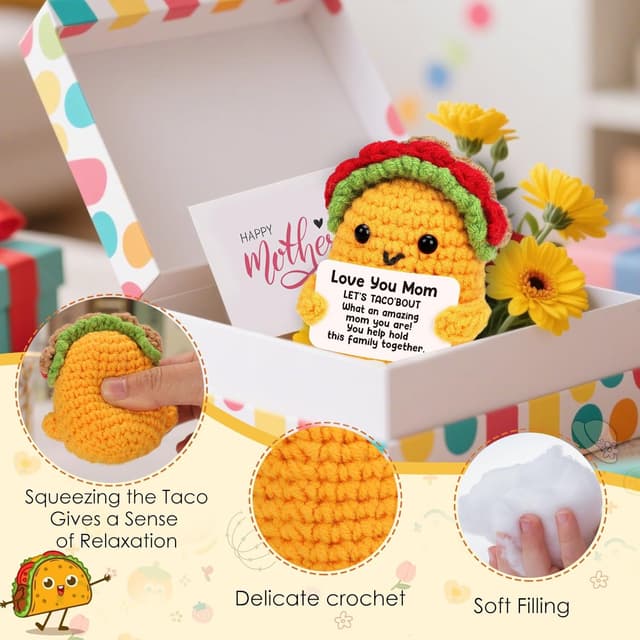 Thumbnail 3 de Funny Crochet Taco Mom Gift 1pc