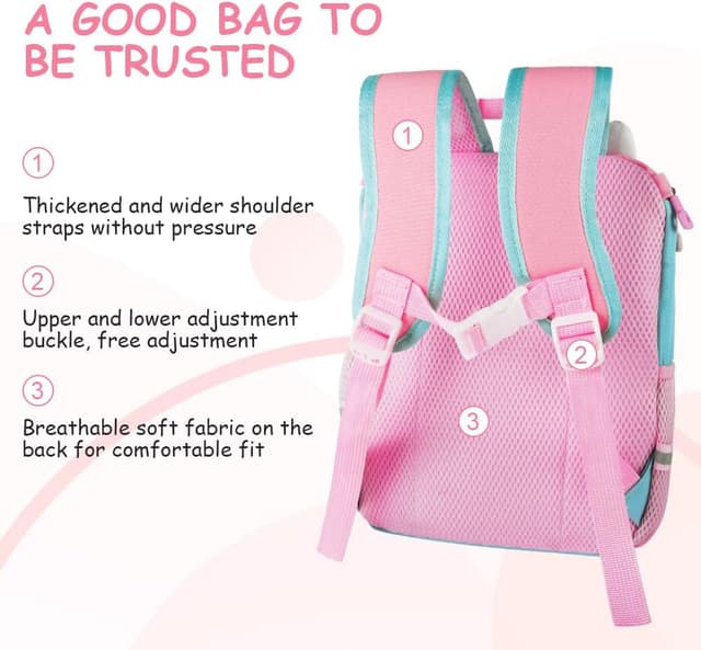 Detalle 2 de Aucuu sac à dos enfant imperméable pour maternelle et école