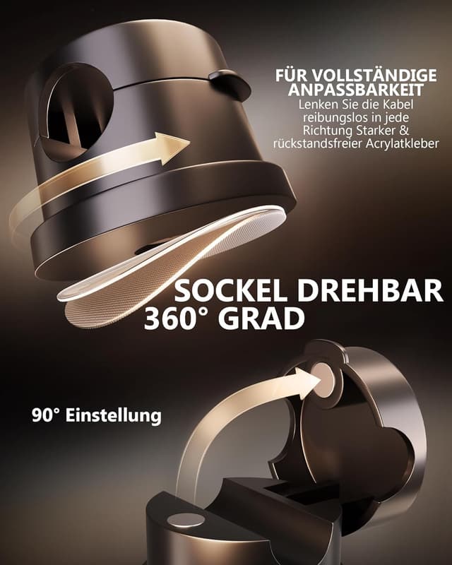 Detalle de Tesmax Kabelclips 6 Stück für Kabelmanagement