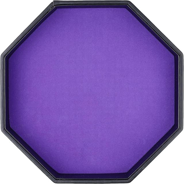 Detalle de TOPTAN Dice Rolling Tray Purple PU Leather