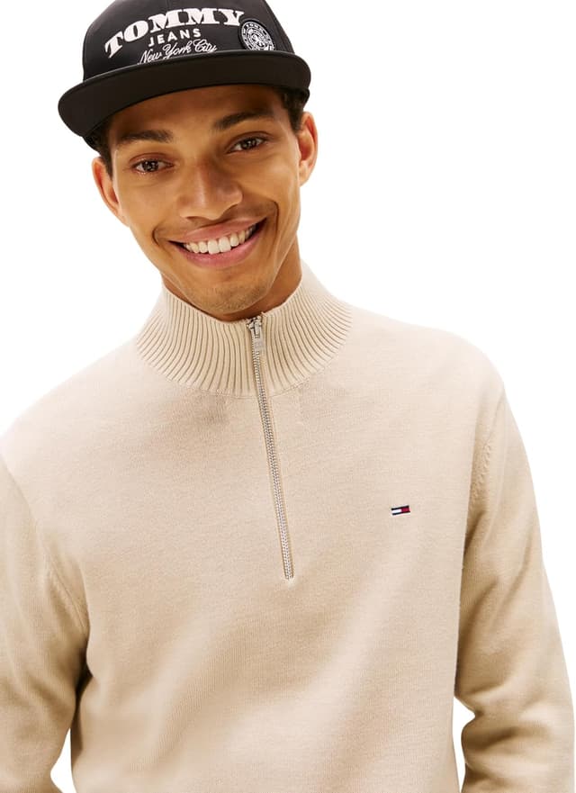 Detalle de Pullover Tommy Jeans con zip light uomo