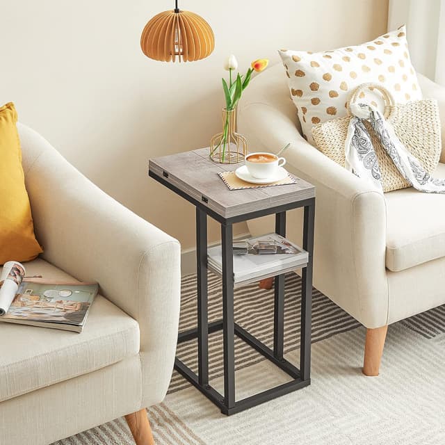 Detalle 2 de HOOBRO EBG29SF01 mesa auxiliar plegable 52x39 cm