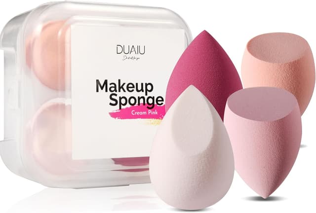 Detalle de DUAIU Set 4 spugne per fondotinta con custodia
