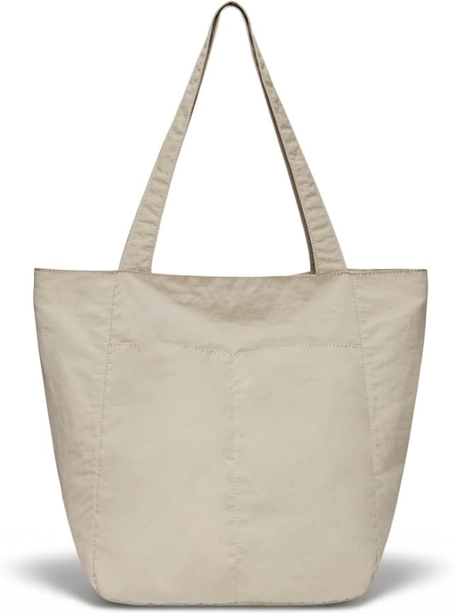 Detalle de Boziee Schultertasche Unisex aus Nylongewebe – Shopper Tote Bag für Alltag, Büro, Reisen und Schule