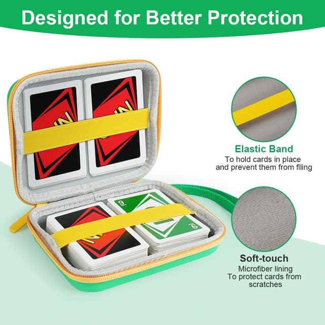 Detalle de Aolso Borsa da trasporto UNO per carte UNO Flip: custodia impermeabile e resistente (verde)