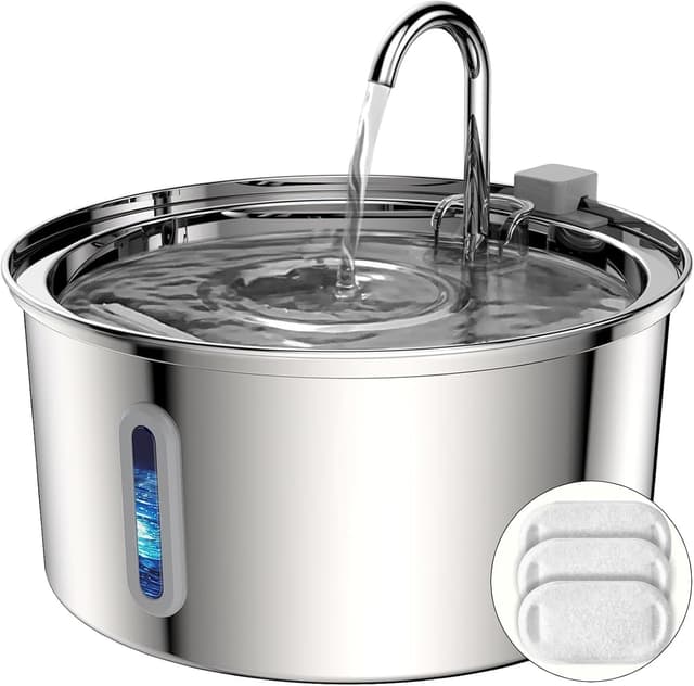 Detalle de tomxcute TOMXCUTE 3.2L Stainless Steel Cat Water Fountain with Visible Water Level